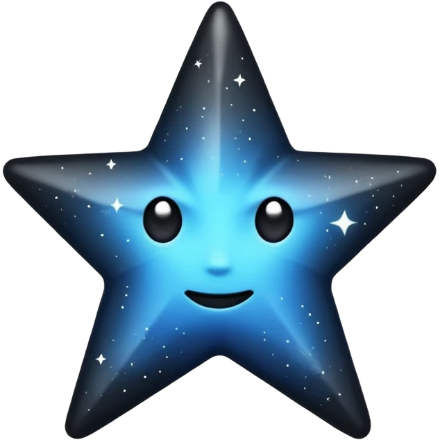 یه ستاره ی تمام مشکی emoji