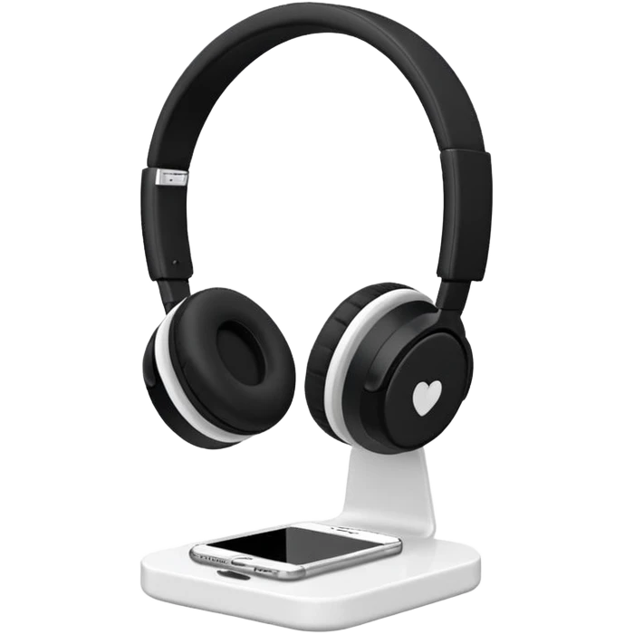 headphones holder/stand white emoji