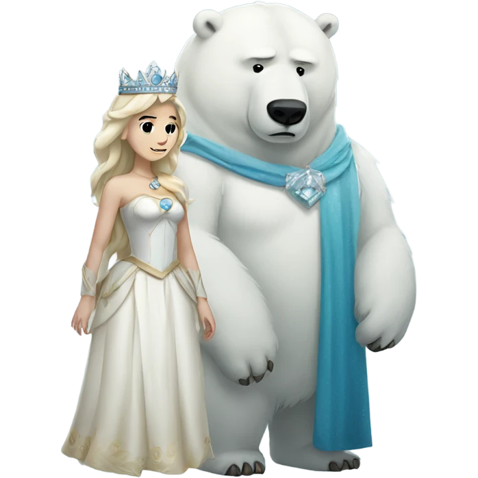 Ice Bear and princess  emoji