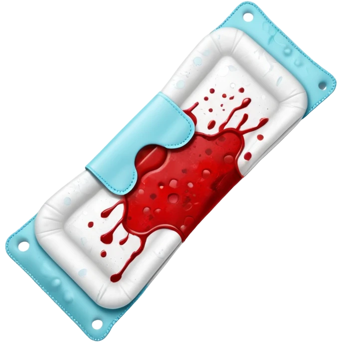 a sanitary pad with some blood splatters on it  emoji