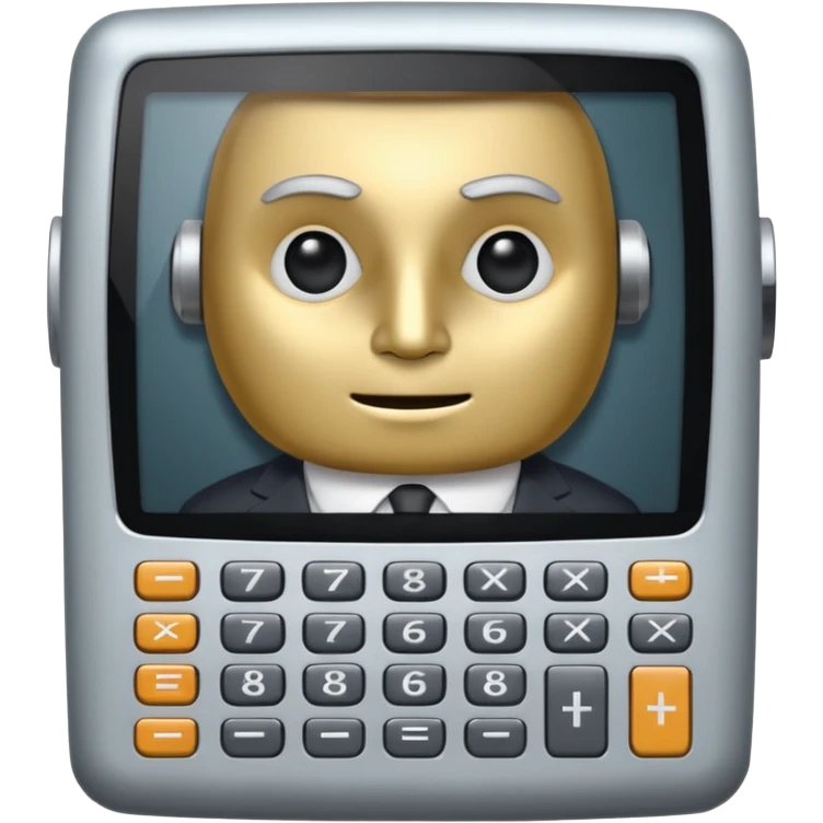 Personified calculator emoji
