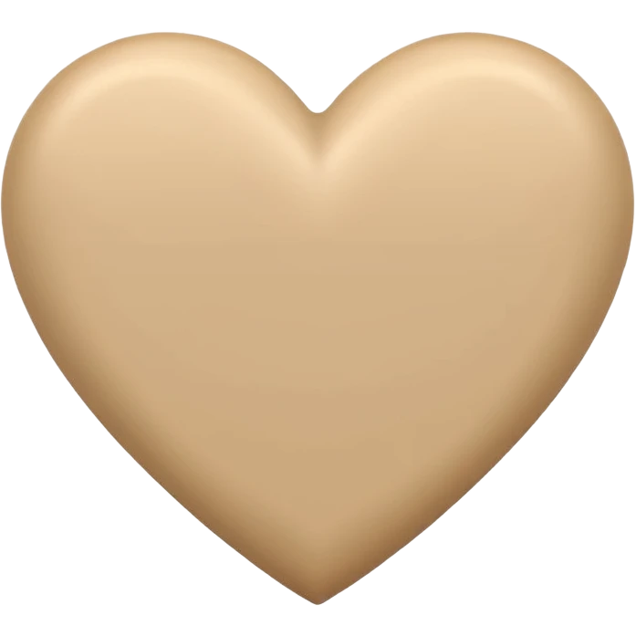 beige heart emoji