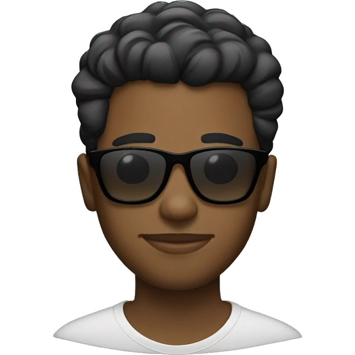 inspired black guy with shades and a high fade emoji