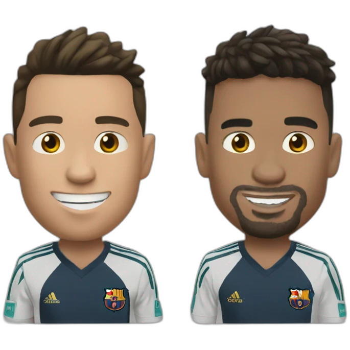 Ronaldo qui tacle messi emoji