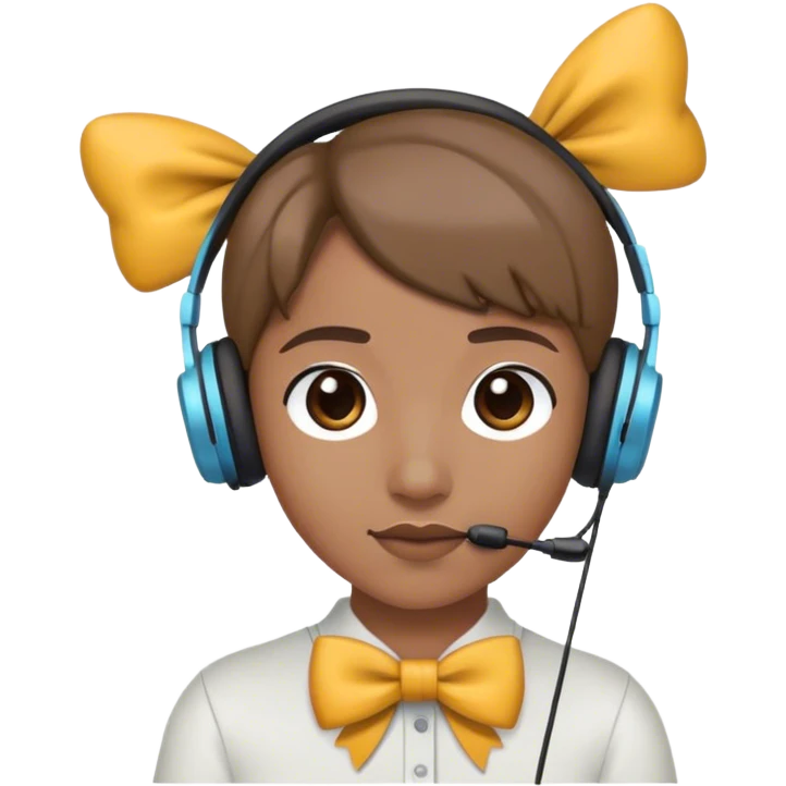 Audifonos con moño emoji
