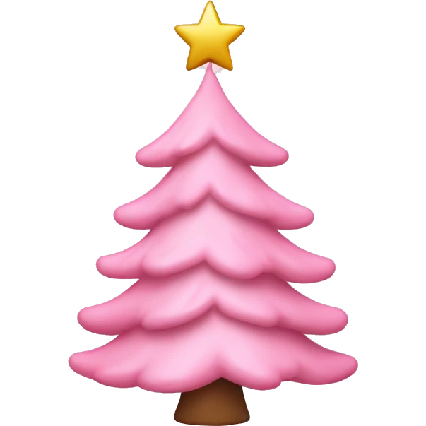 baby pink christmas tree emoji