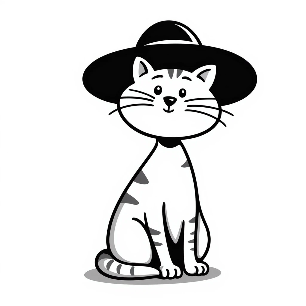 a cat wearing a hat emoji