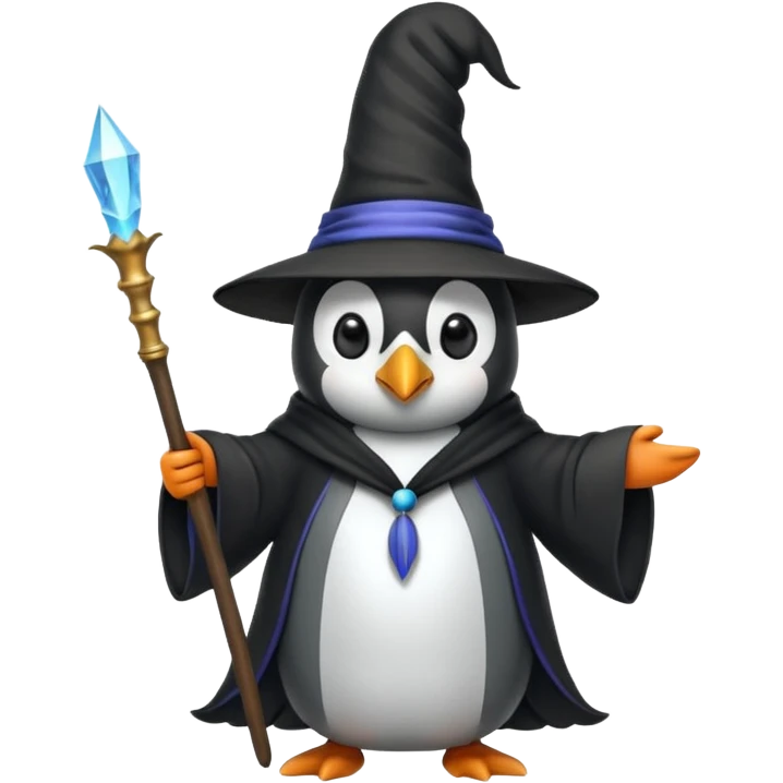 Penguin Wizard emoji