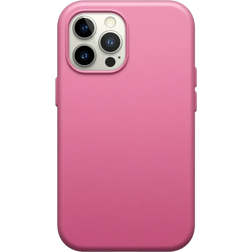 Celular con funda rosada emoji