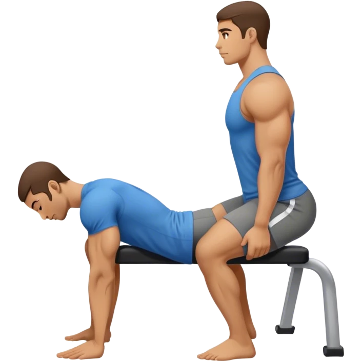 side-view guy weighted glute-bridges emoji