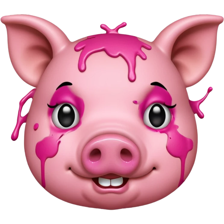 Pig with paint on its face  emoji