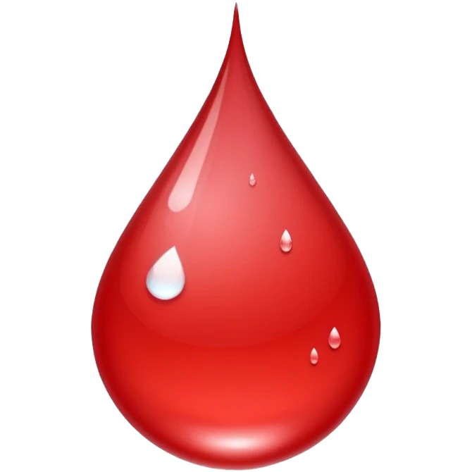 Water drop red emoji
