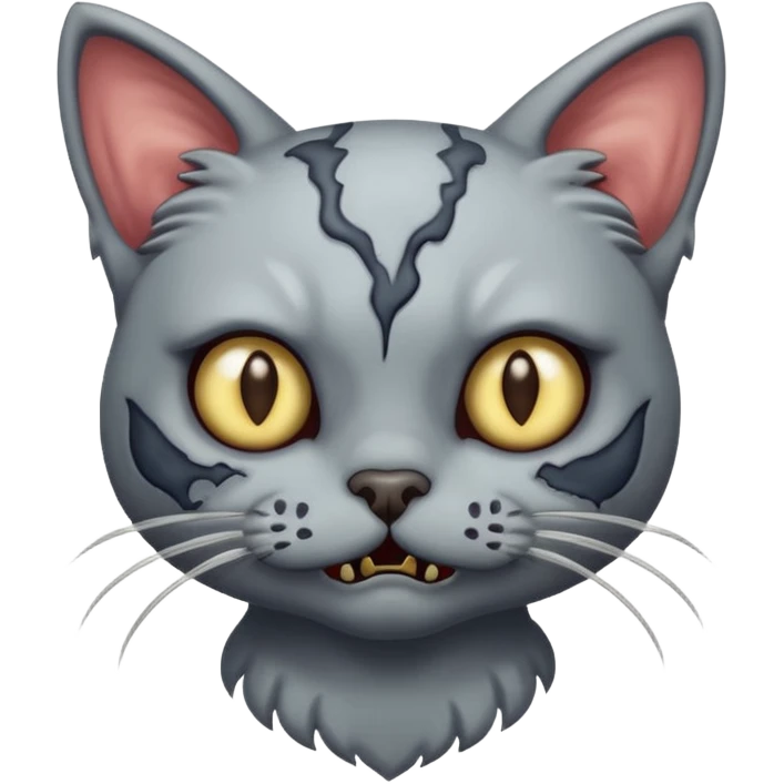 a zombie cat, still cute emoji