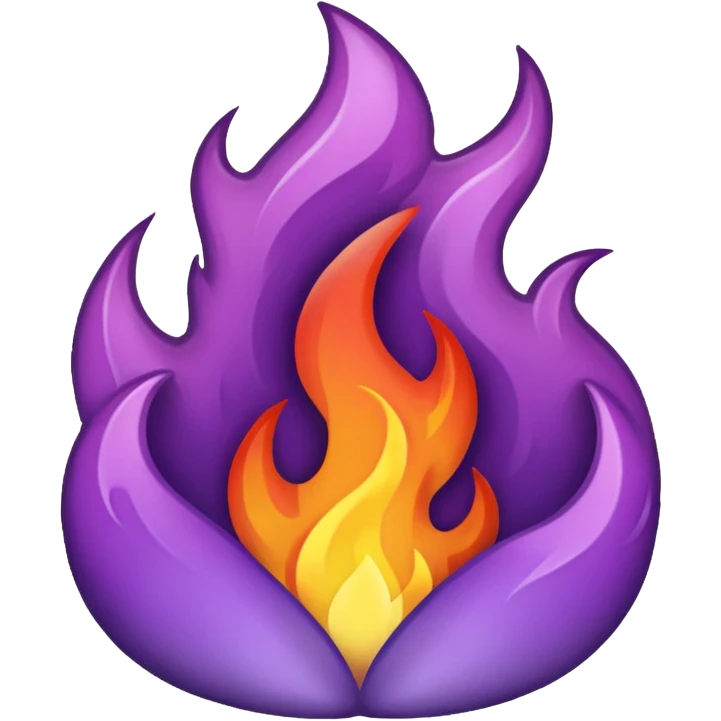 plain purple fire emoji