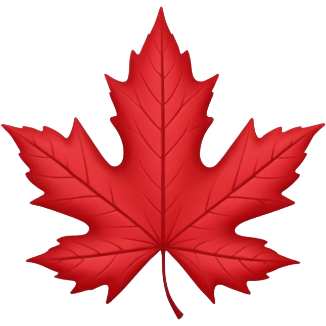 feuille d'érable, style Kawaii emoji