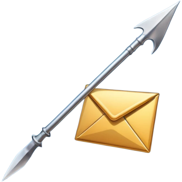 email with a spear emoji