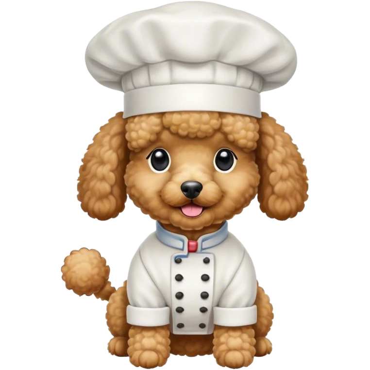 Poodle with chef hat emoji