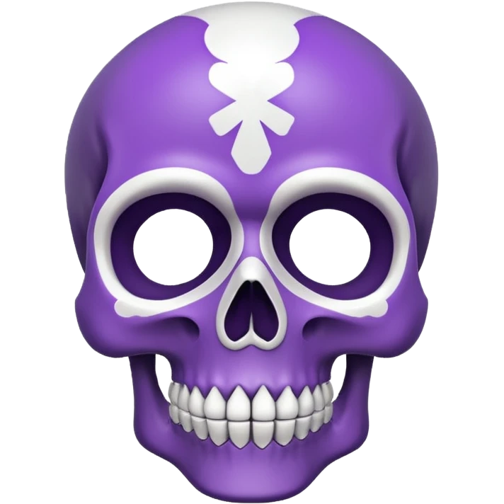 Purple and White Skull emoji