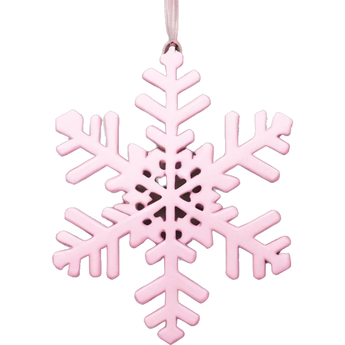 pale pink snowflake ornament emoji