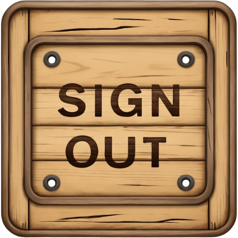 sign out emoji