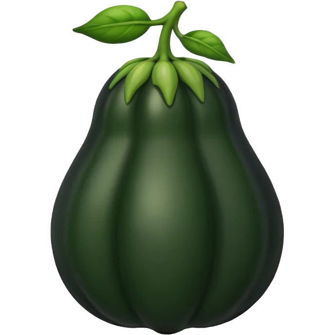 Pepino todo preto,com nenhum verde emoji