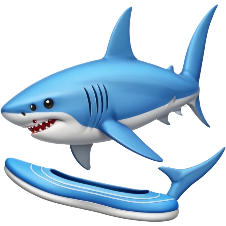 Tiburón con zapatillas azules emoji