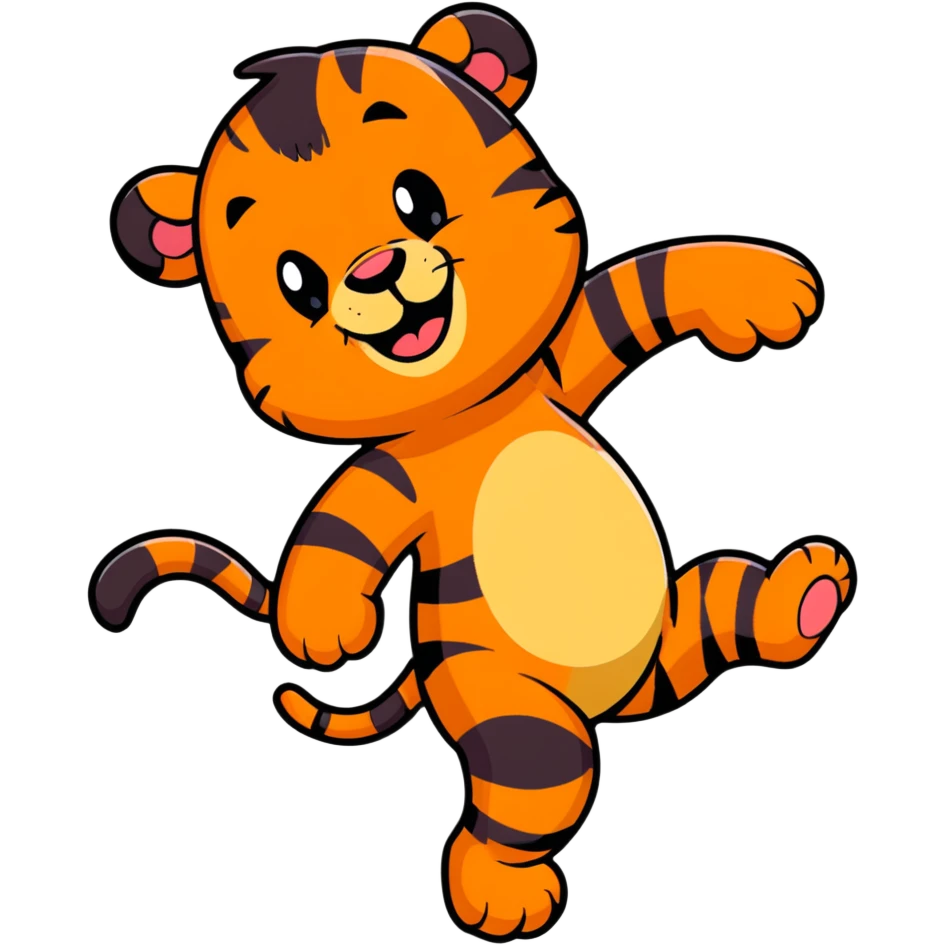 classic Tigger from Winnie the Pooh, cheerful and energetic emoji