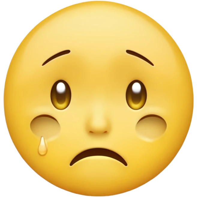 a round crying emoji without hollow cheeks emoji