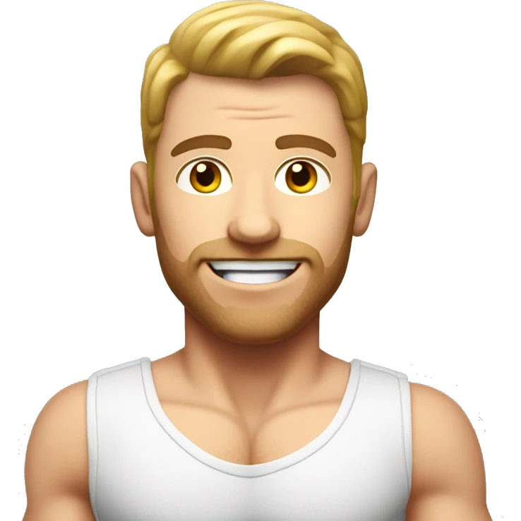 Caucasian Muscular gay in jock realistic emoji