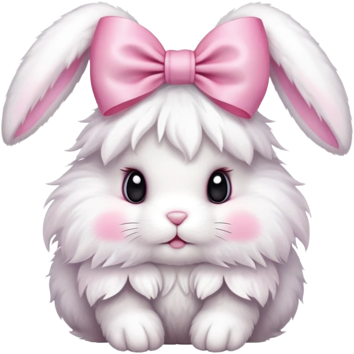 a bunny with pink ribbons emoji