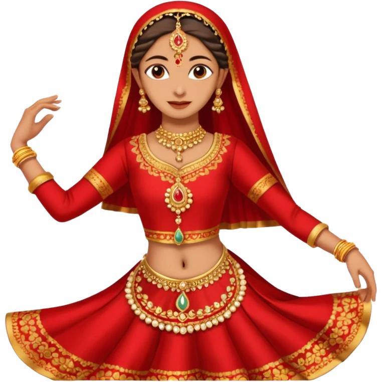 Ghunghroo kathak red and gold small  emoji