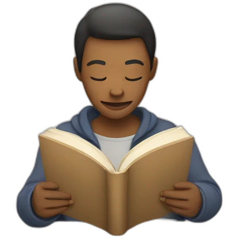a person reading emoji