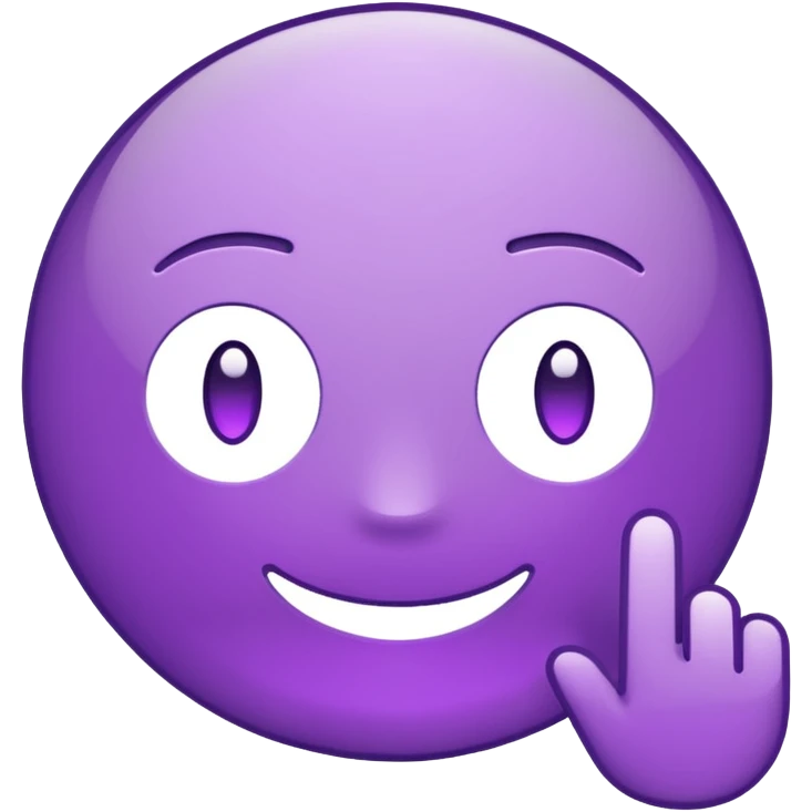 text that spells "me" in a shiny purple font sticker with white outline emoji