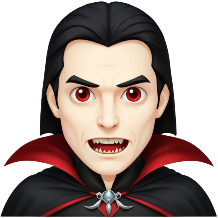 Vampire dracula – Pale figure with fangs and cape emoji