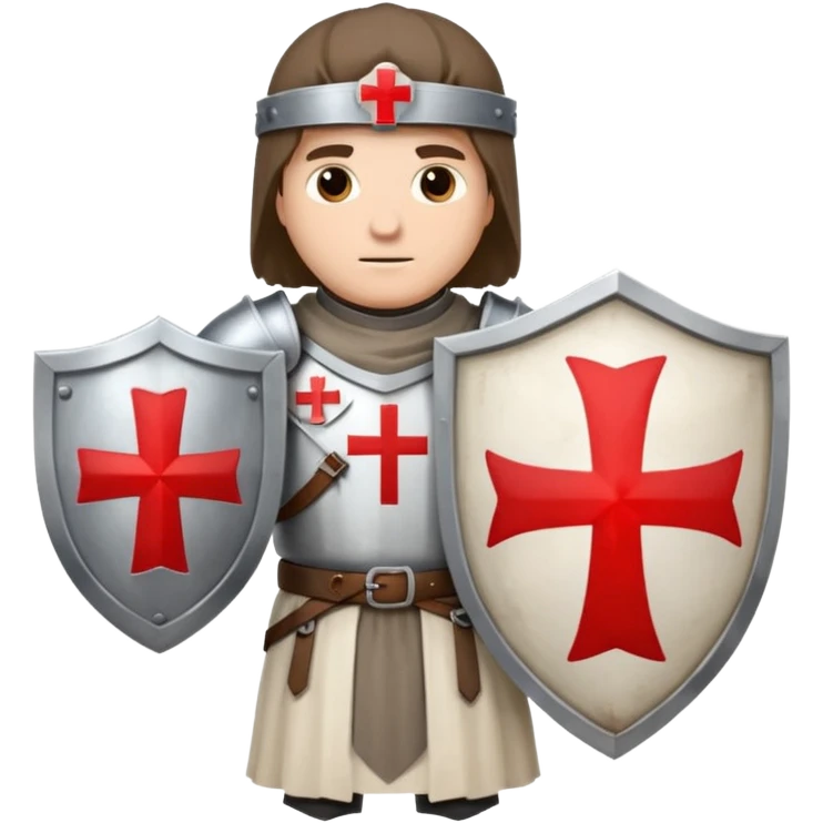 knight templar holding shield with red cross emoji