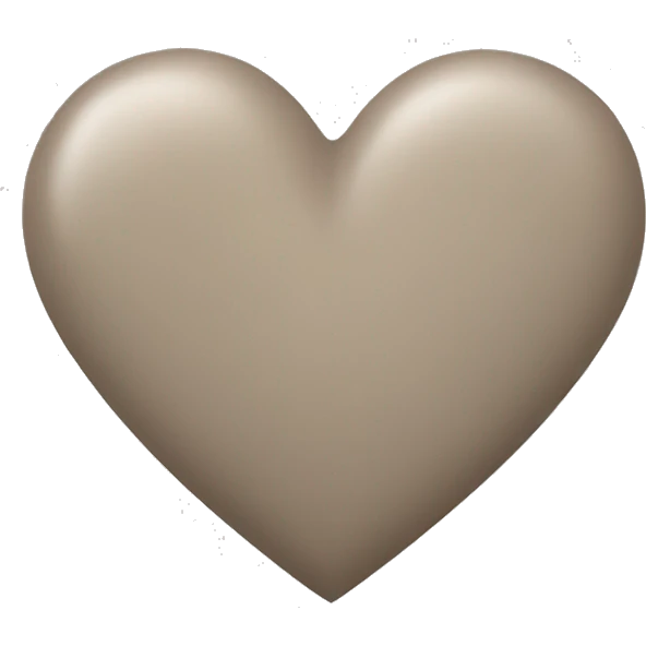 Taupe colored heart  emoji