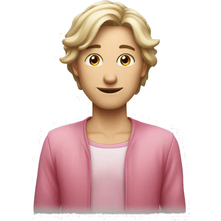 розовое сердечко в виде мини пига emoji