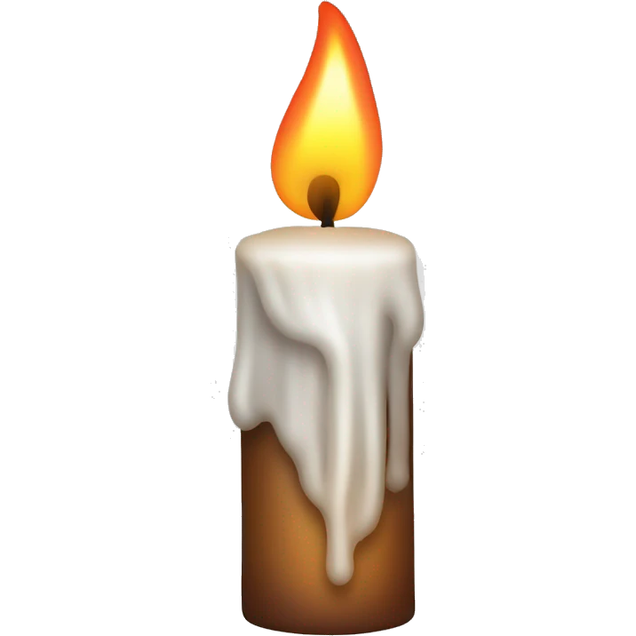 Christmas candle with smoke out of the wick emoji