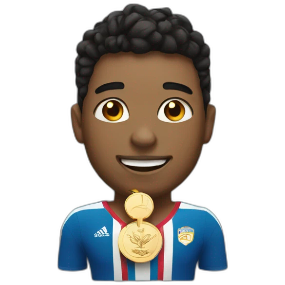 Me with a gold Olympic medal emoji