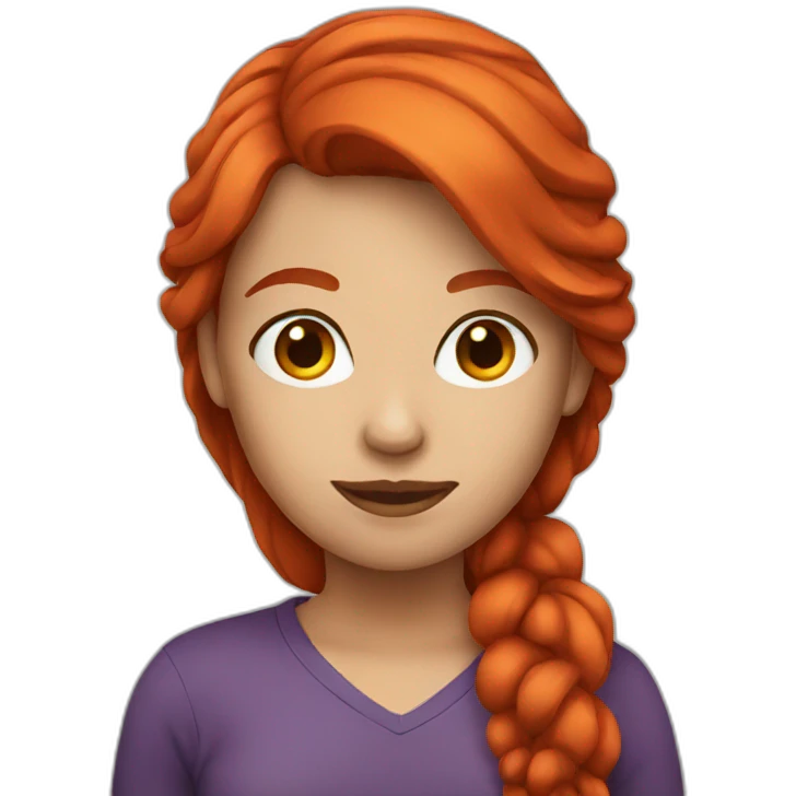 red hair female emoji