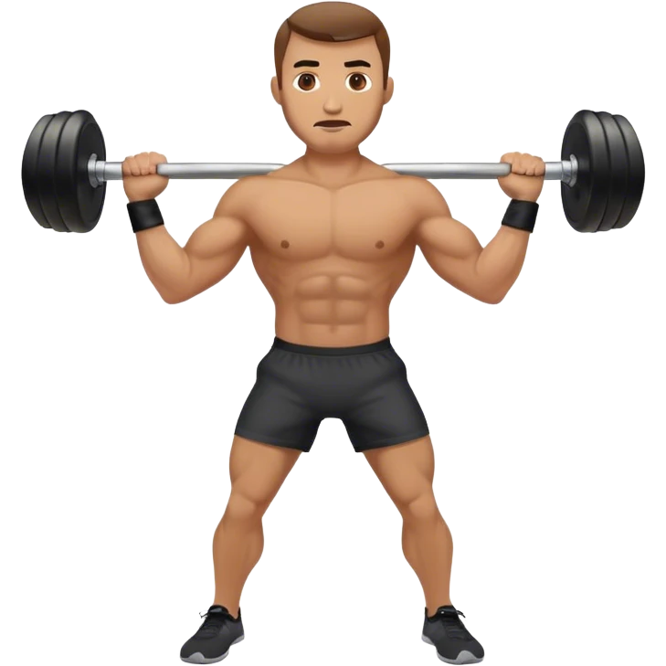 man doing kettlebell swings emoji