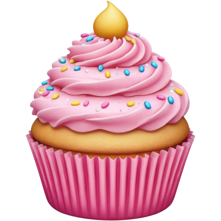 Cupcake with pink icing emoji