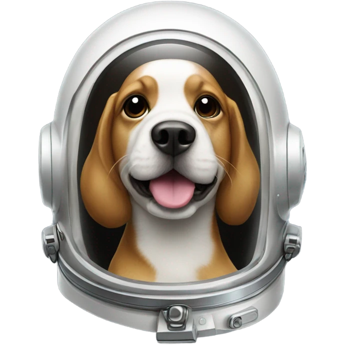a dog wearing an astronaut helmet  emoji