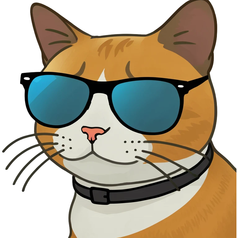 Cat with sunglasses emoji