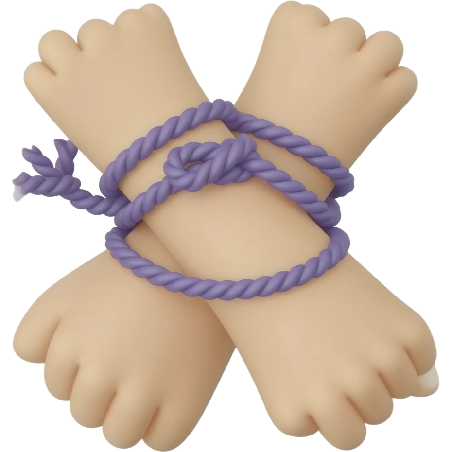 Hands Tied up using Purple/blue Ropes emoji