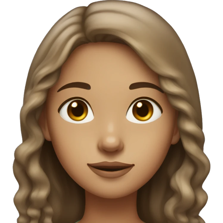 light tan girl with jellyfish medium brown hair and light brown eyes emoji