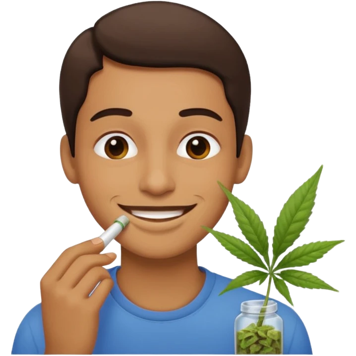 Smelling weed emoji