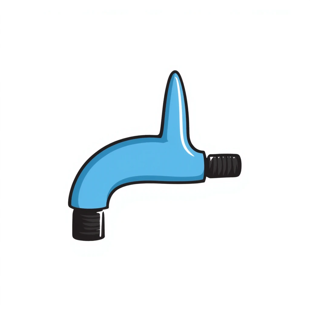 Hand-drawn blue VO2 max test mouthpiece with valve, simple fitness lab equipment emoji
