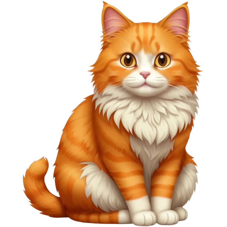 orange cat sitting full body emoji