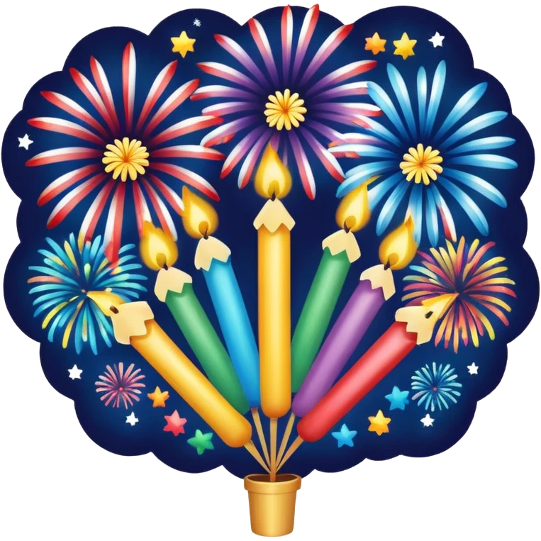 Firework display with HAPPY BIRTHDAY LUKE emoji